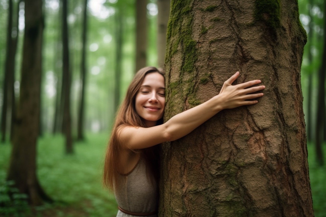 chemin en forêt pour pratiquer la connexion aux arbres